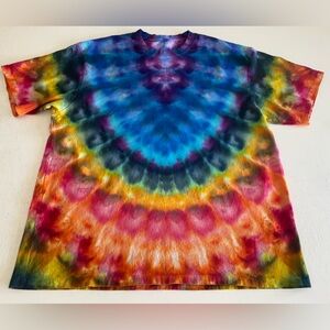 Adult Tie-Dye made handmade Short Sleeve Tee - Multicolor